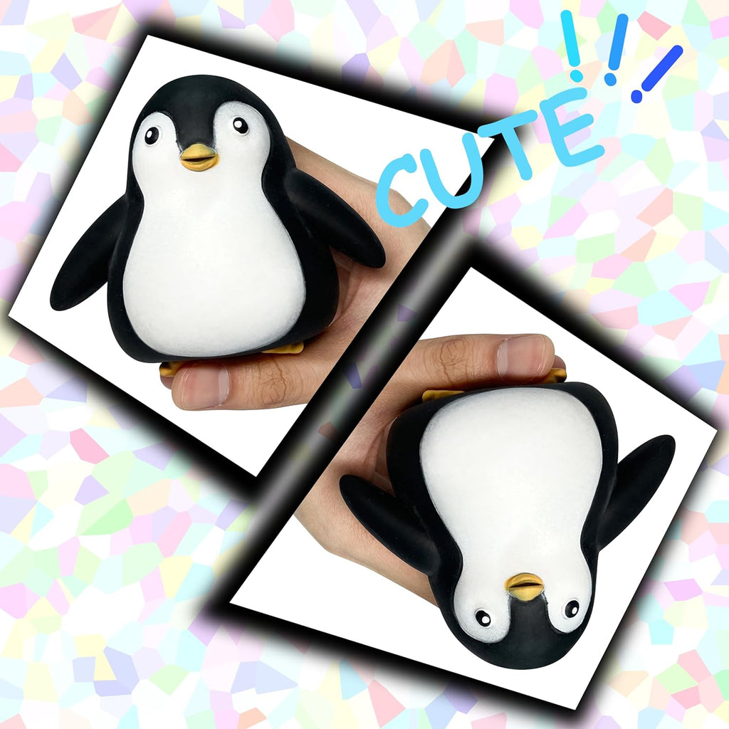 （IUSL）ZTATU Penguin Squishy Fidget Toys Stress Balls for Kids (1PCS) Squishy Dough Ball Sensory Fidget Toys, Sensory Squeeze Ball Party Favors for Kids Stress Relief Gifts Easter Basket Stuffers
