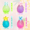 （IUSL）Pineapple Stress Balls for Kids and Adults Squishy Glitter Fruit Fidget Toys, (4pack) Sensory Stress Relief Toy Stretch Squeeze Ball, Stress Anxiety Relief Fidget Squishy Ball for ADHD Autism