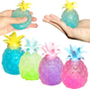 （IUSL）Pineapple Stress Balls for Kids and Adults Squishy Glitter Fruit Fidget Toys, (4pack) Sensory Stress Relief Toy Stretch Squeeze Ball, Stress Anxiety Relief Fidget Squishy Ball for ADHD Autism