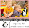 （IUSL）ZTATU Penguin Squishy Fidget Toys Stress Balls for Kids (1PCS) Squishy Dough Ball Sensory Fidget Toys, Sensory Squeeze Ball Party Favors for Kids Stress Relief Gifts Easter Basket Stuffers
