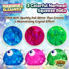 （IUSL）YoYa Toys Gleameez Narwhal Stress Ball Fidget Toy | Glittery Sparkling Squeeze Toy For Anxiety Relief, Stress, Anger Management, Occupational Therapy | Colorful Squishy Ball For Kids & Adults | 3 Pack