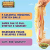 （IUSL）YoYa Toys Hedgehog Squisheez - Set of 4 Cute Stress Balls, Large Easter Stress Balls, Sensory Toys for Kids & Adults, Fun Party Gift Idea - with Purple, Pink, Green, & Yellow Hair